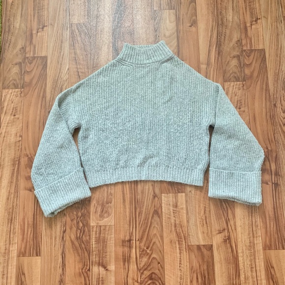 Topshop cropped oversized boxy gray sweater - Picture 2 of 10